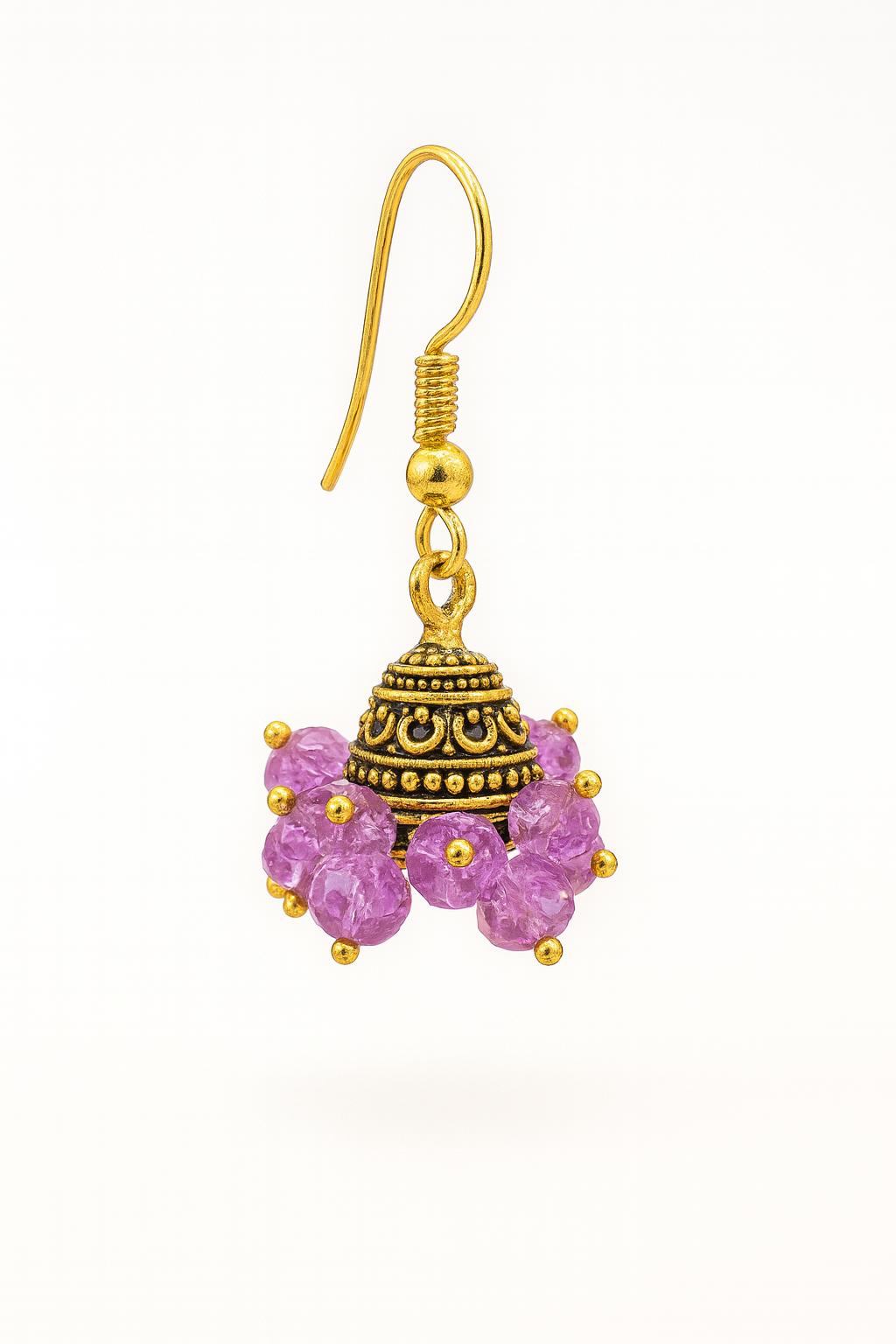 Stainless Steel Jhumky for Women with Gems