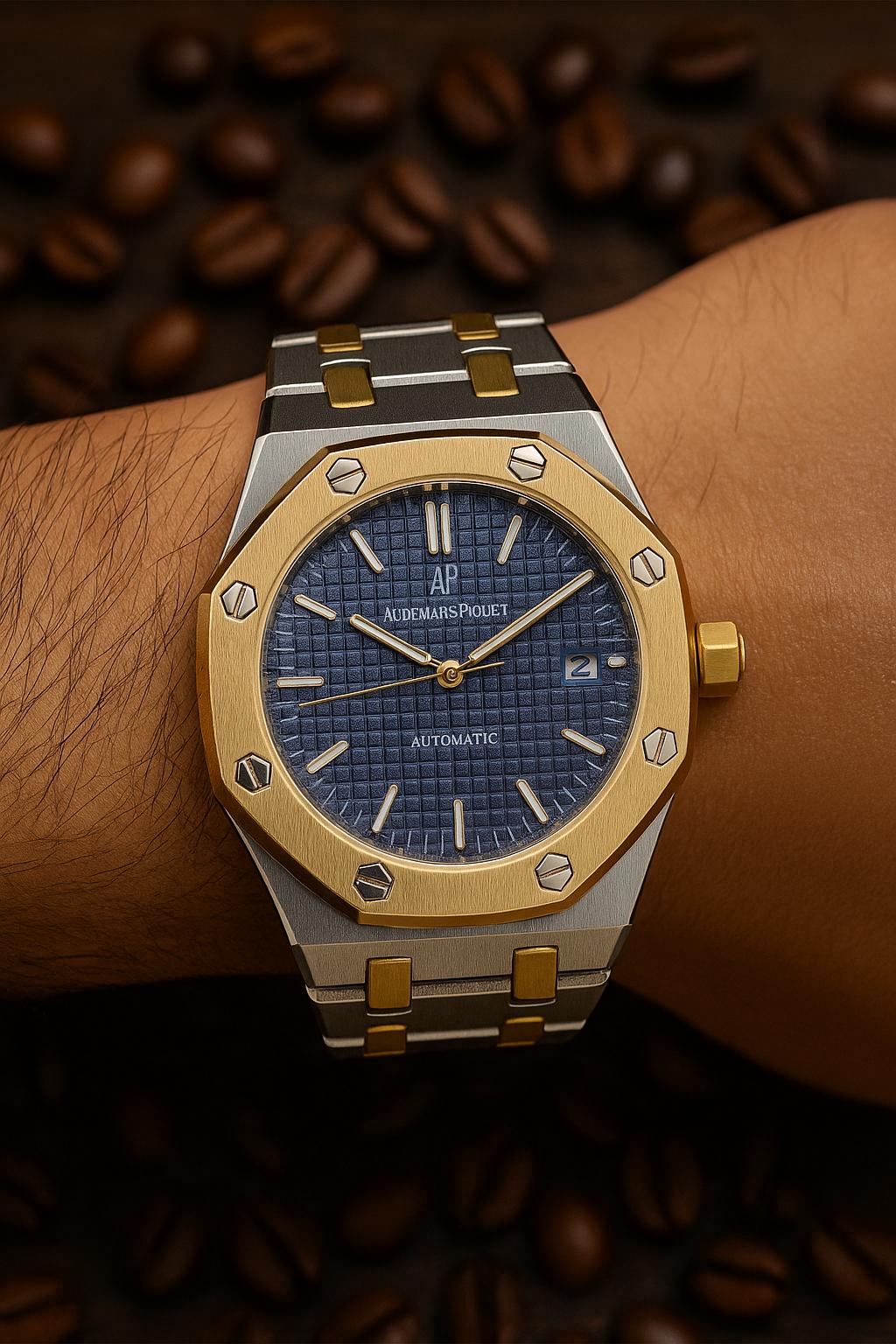 Audemars Piguet Royal Oak Mens Watch – Blue Dial, Stainless Steel-Water resistant-Royal Oak