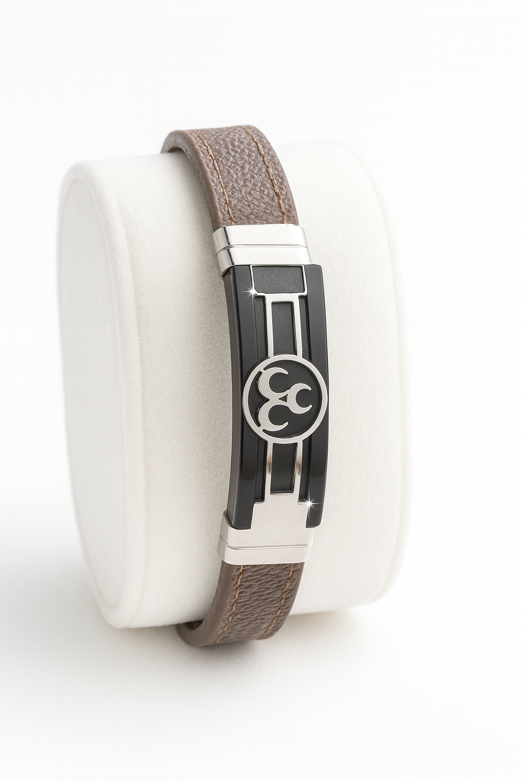 Anchor Leather bracelet for Men’s and Boys| Silver Brown