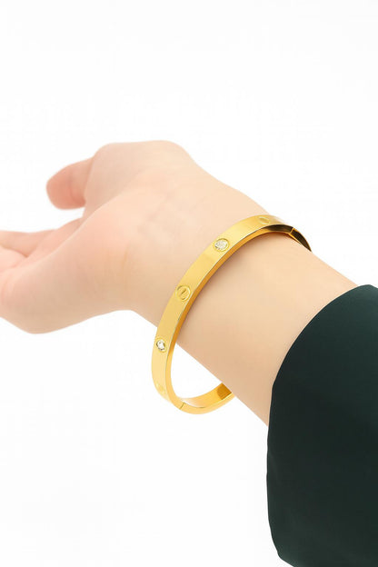 Cartier Love Bracelet| Stainless Steel Gold with Zircon