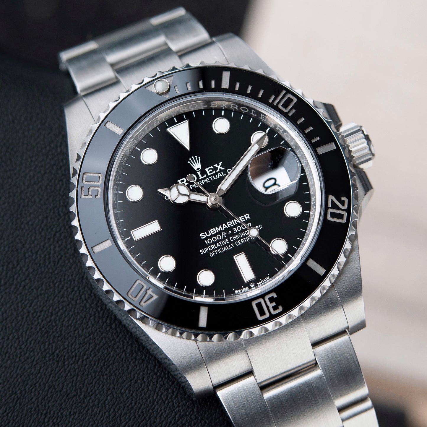 Rolex Submariner Date Stainless Steel Black Ceramic Dive Oyster