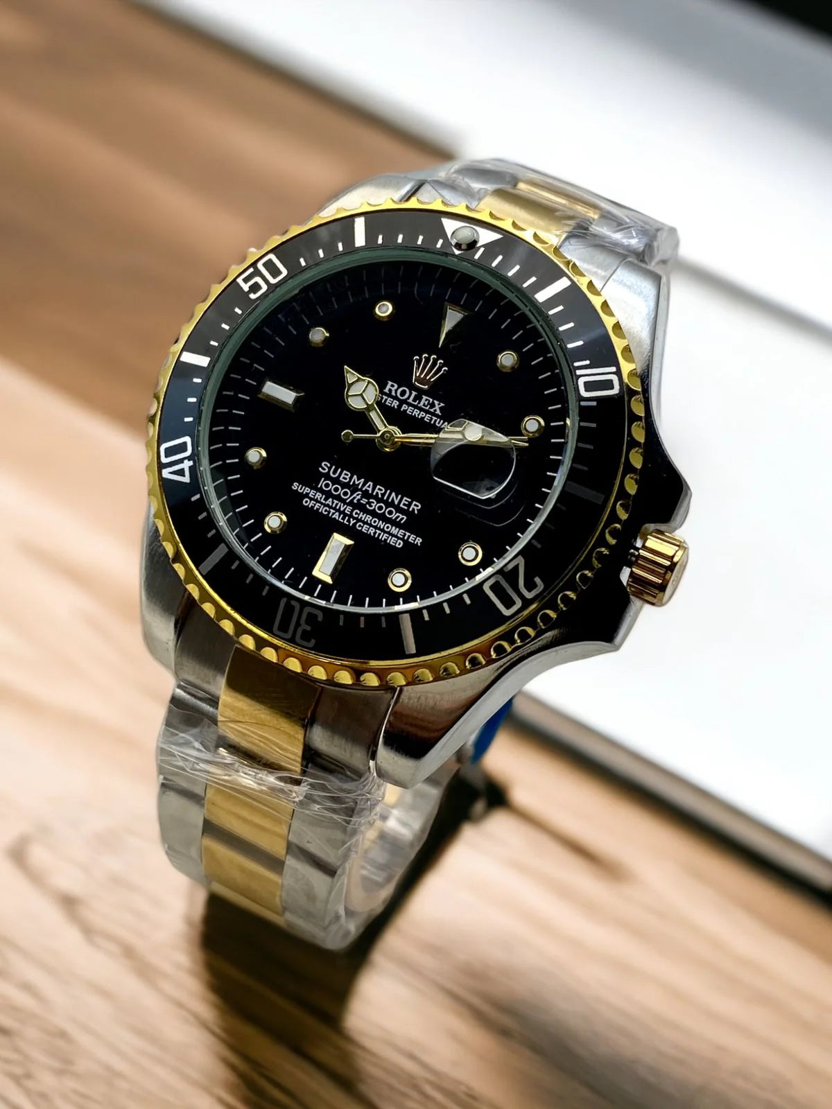 Rolex Submariner-Men’s Premium Collection-Black Golden-Stainless Steel-Water proof