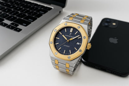 Audemars Piguet Royal Oak Mens Watch – Blue Dial, Stainless Steel-Water resistant-Royal Oak