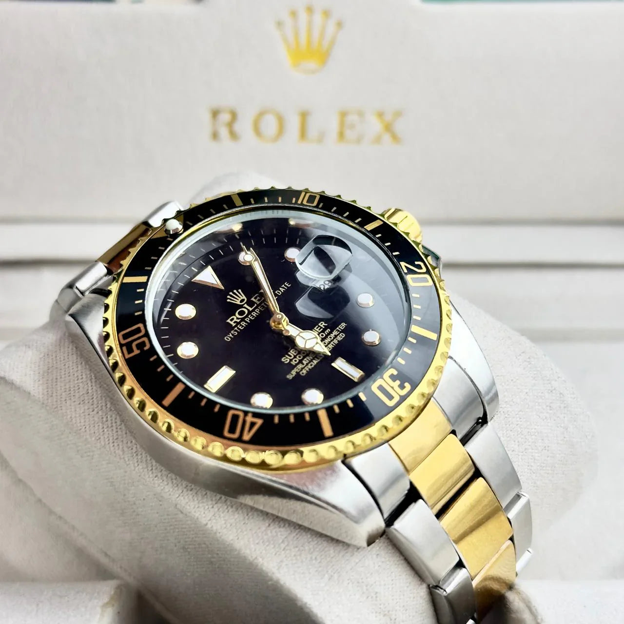Rolex Submariner-Men’s Premium Collection-Black Golden-Stainless Steel-Water proof