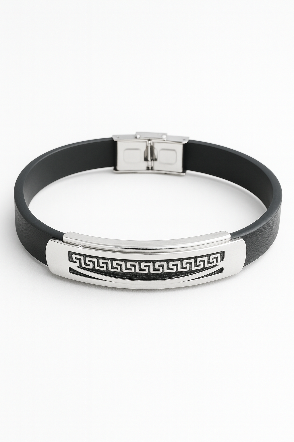 Korean version of the Great Wall pattern silicone titanium steel bracelet birthday gift bracelet bracelet student boys creative NBA same style