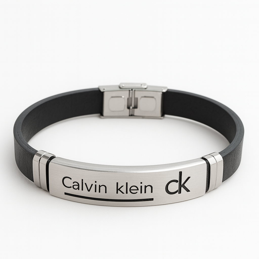Calvin Klein CK brand Silver Black Bracelet for Men’s & Boys