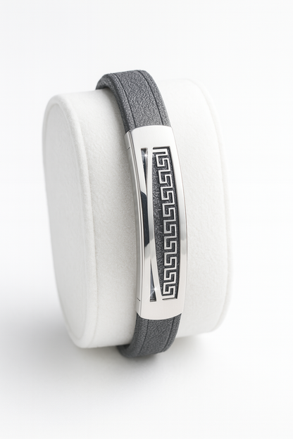 Korean version of the Great Wall pattern silicone titanium steel bracelet birthday gift bracelet bracelet student boys creative NBA same style