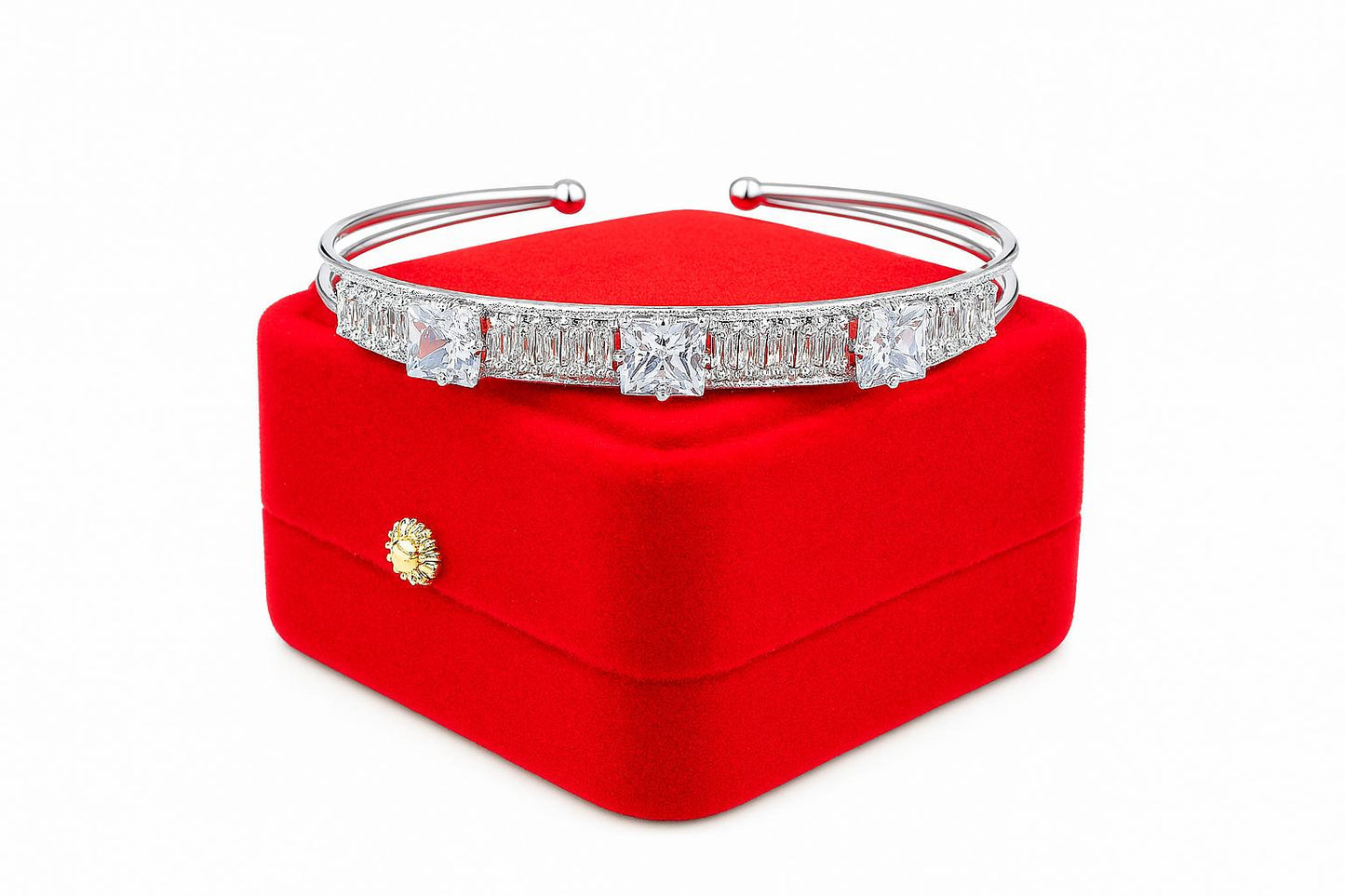 Lilly Zircon Stone Bangles Silver Women’s Choice Adjustable bangle