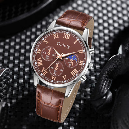 GAIETY Men’s Quartz Wrist Watch with PU Leather Band