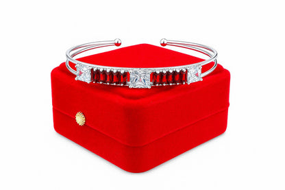 Lilly Zircon Stone Bangles Silver Women’s Choice Adjustable bangle