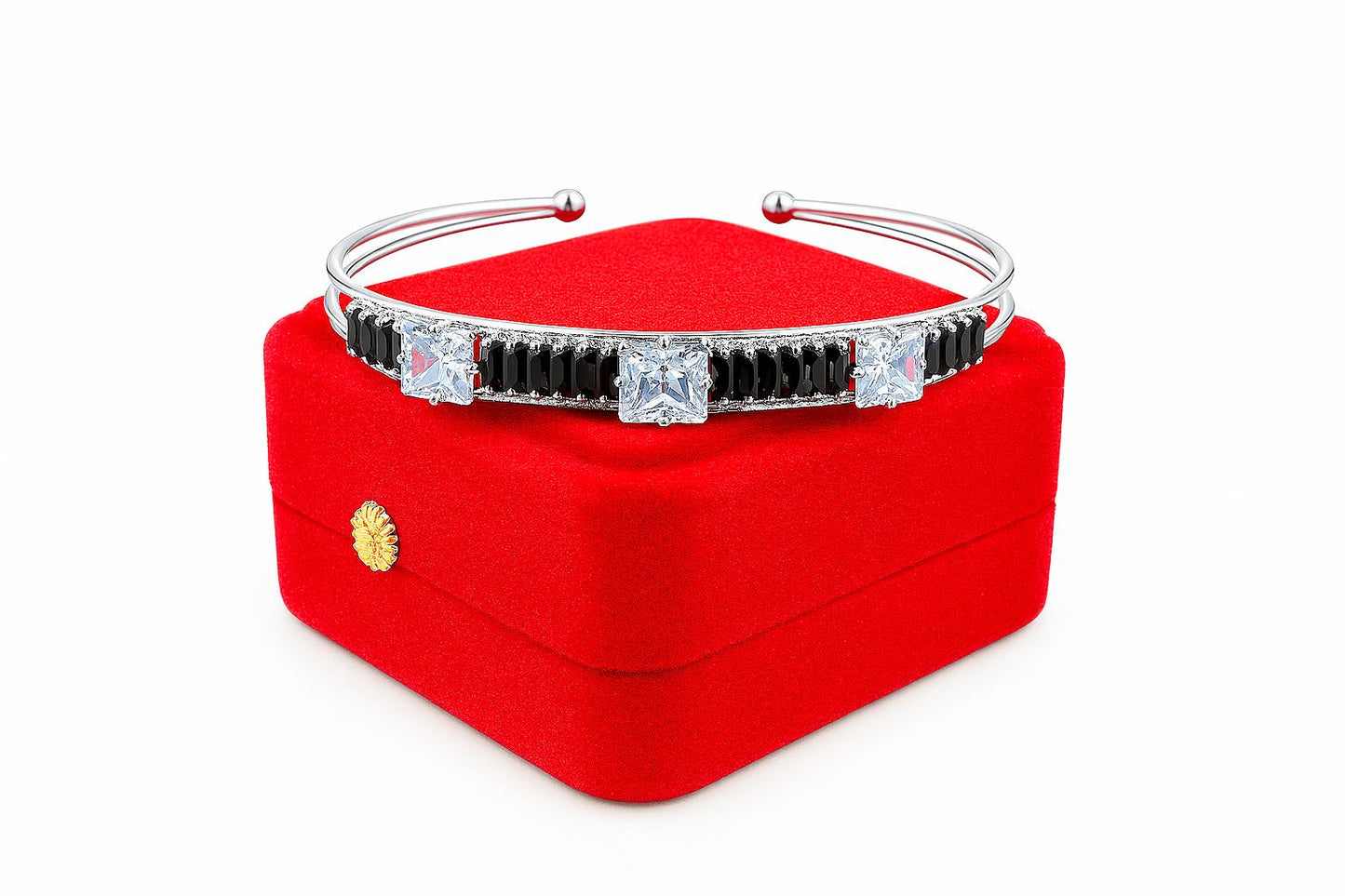 Lilly Zircon Stone Bangles Silver Women’s Choice Adjustable bangle