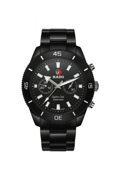 RADO Men’s Black Watch-Water Resistant-Stainless Steel