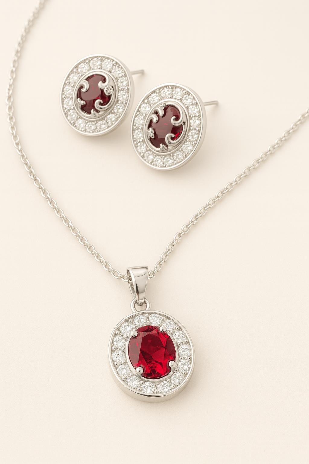 Elegent Luxurious heart shaped jewelry set