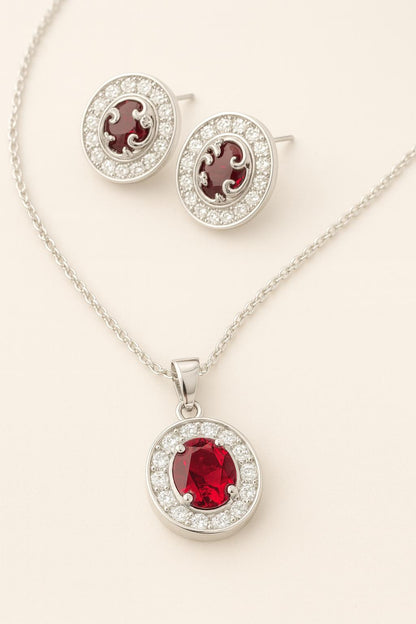 Elegent Luxurious heart shaped jewelry set