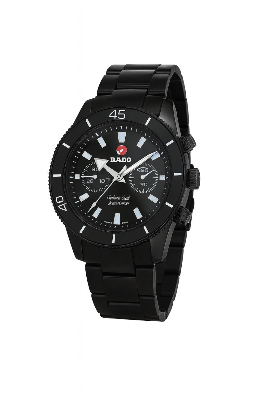 RADO Men’s Black Watch-Water Resistant-Stainless Steel