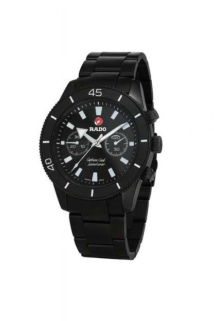 RADO Men’s Black Watch-Water Resistant-Stainless Steel