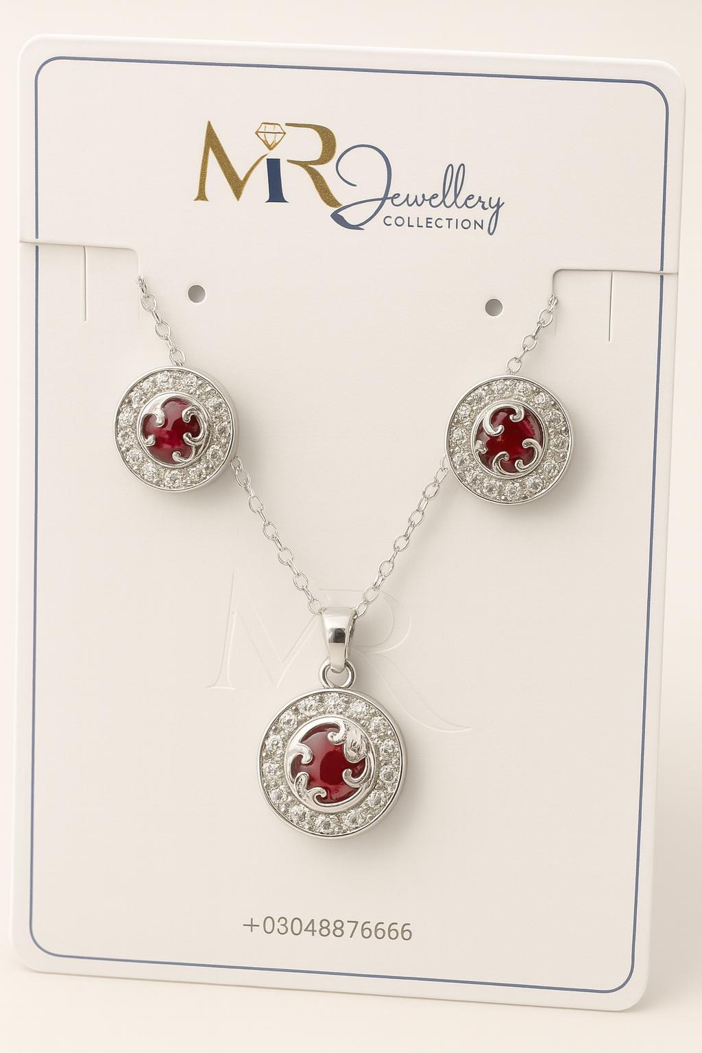 Elegent Luxurious heart shaped jewelry set