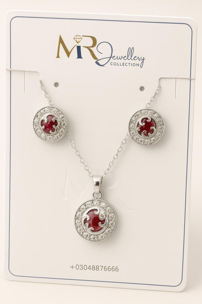 Elegent Luxurious heart shaped jewelry set