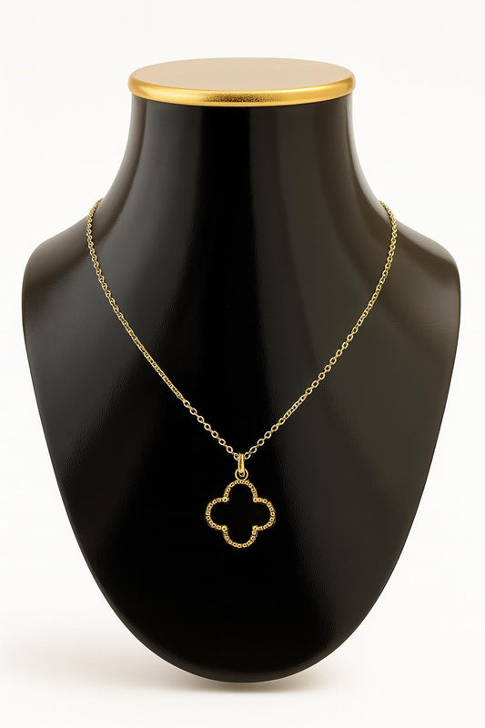 2 in 1 Four Leaf dual design pendant black & White for Women